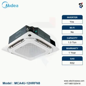midea ac, midea ceiling cassette ac, MCA4U-12HRFN8