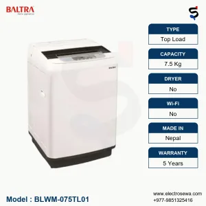 Baltra 7.5 KG Washing Machine Top Loading Washing Machine,BLWM-075TL01