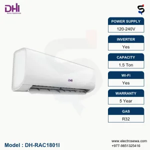 DHI AC ,1.5 Ton Wall Mount, Inverter Air Conditioner with WIFI,DH-RAC1801I