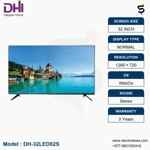 DHI TV – 32 INCH – SMART LED BEZELESS(DH-32LED02S)