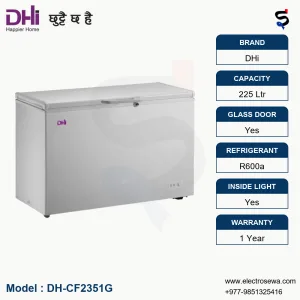 DHi CHEST FREEZER - HARDTOP - 225LTR (DH-CF2351G)