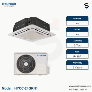 HYUNDAI AC - 2 Ton Ceiling Cassette - Non-Inverter Air Conditioner (HYCC-24GRN1)