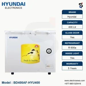 HYUNDAI Chest Freezer - 400 Ltr. Hard Top (BD400AF-HYU400)