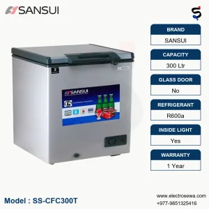 SANSUI CHEST FREEZER - HARD TOP - 300 LTR (SS-CFC300T)