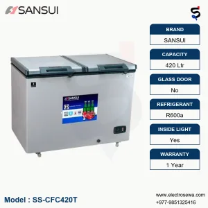 SANSUI CHEST FREEZER - HARD TOP - 420 LTR (SS-CFC420T)
