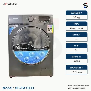 SANSUI WASHING MACHINE - 10 Kg - FRONT LOAD (SS-FW10DD)