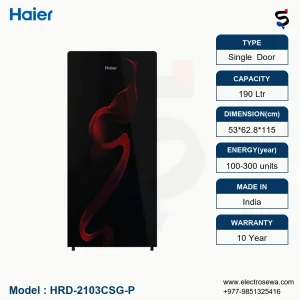 Haier Refrigerator,190 ltr single door refrigerator,HRD-2103CSG-P