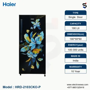 Haier Refrigerator, 190 Ltr Single Door,HRD-2103CKO-P