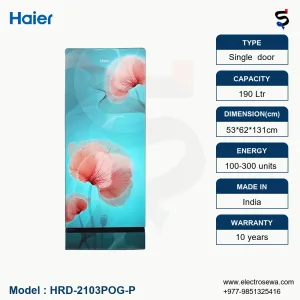 Haier-Refrigerator,190-Ltr-Single-Door,HRD-2103POG-P