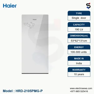 Haier-Refrigerator,190-Ltr-Single-Door,HRD-2105PMG-P