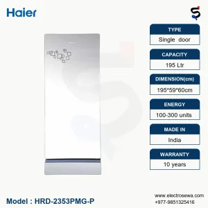 Haier-Refrigerator,195-Ltr-Single-Door,HRD-1955PMG-FSD
