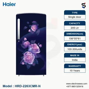 Haier Refrigerator,205 Ltr Single Door refrigerator,HRD-2263PMR-N