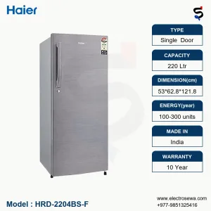 Haier-Refrigerator,220Ltr Single Door,HRD-2204BS-F