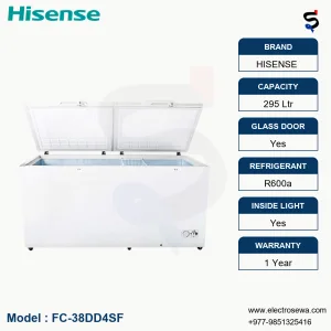 sliding glass chest freezer, HISENSE 295 Ltr Hard Top Sliding Glass Chest Freezer (FC-38DD4SF)