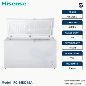 HISENSE Chest Freezer-420 Ltr Hard Top(FC-55DD4SA)