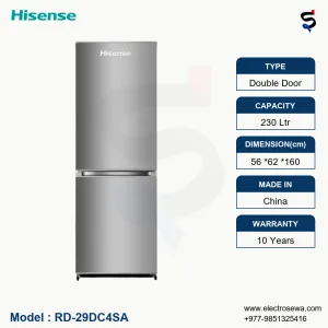 Double Door, HISENSE Double Door 245 Ltr Bottom Mount Defrost Refrigerator(RD-29DC4SA)