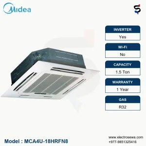 Midea 1.5 ton inverter ceiling cassette AC,MCA4U-18HRFN8