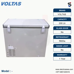 VOLTAS 200 Ltr Chest Freezer Hard Top Single Door Convertible Series