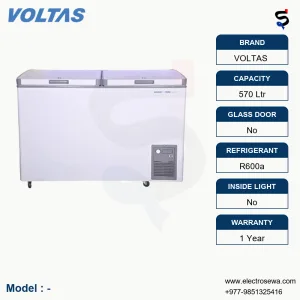 VOLTAS Double Door Chest Freezer 570 Ltr Hard Top