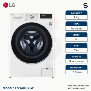lg washing machine 9 kg, FV1409S3W, lg 9 kg washing machine