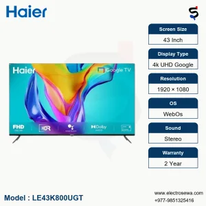 HAIER TV 43 Inch 4K UHD Google (LE43K800UGT)