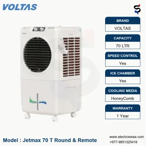 VOLTAS 70 LTR Desert Air Cooler (Jetmax 70 T Round & Remote)