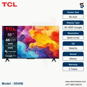 TCL TV - 55 Inch- 4K HDR Google