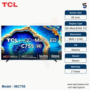 TCL TV – 98 Inch- QD - Mini LED 4k TV(98C755)
