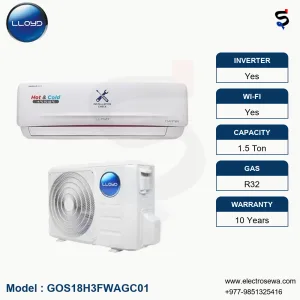 LLOYD AC – 1.5 Ton – Split Type – Inverter – Air Conditioner (GOS18H3FWAGC01)