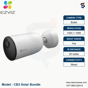 EZVIZ -2MP Battery Camera (CB3 Solar Bundle)