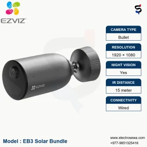 EZVIZ-2MP Smart Battery-Powered Security Camera (EB3 Solar Bundle)