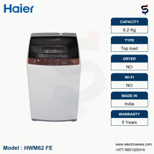 Haier Washing Machine – 6.2 Kg Top Loading (HWM62 FE)