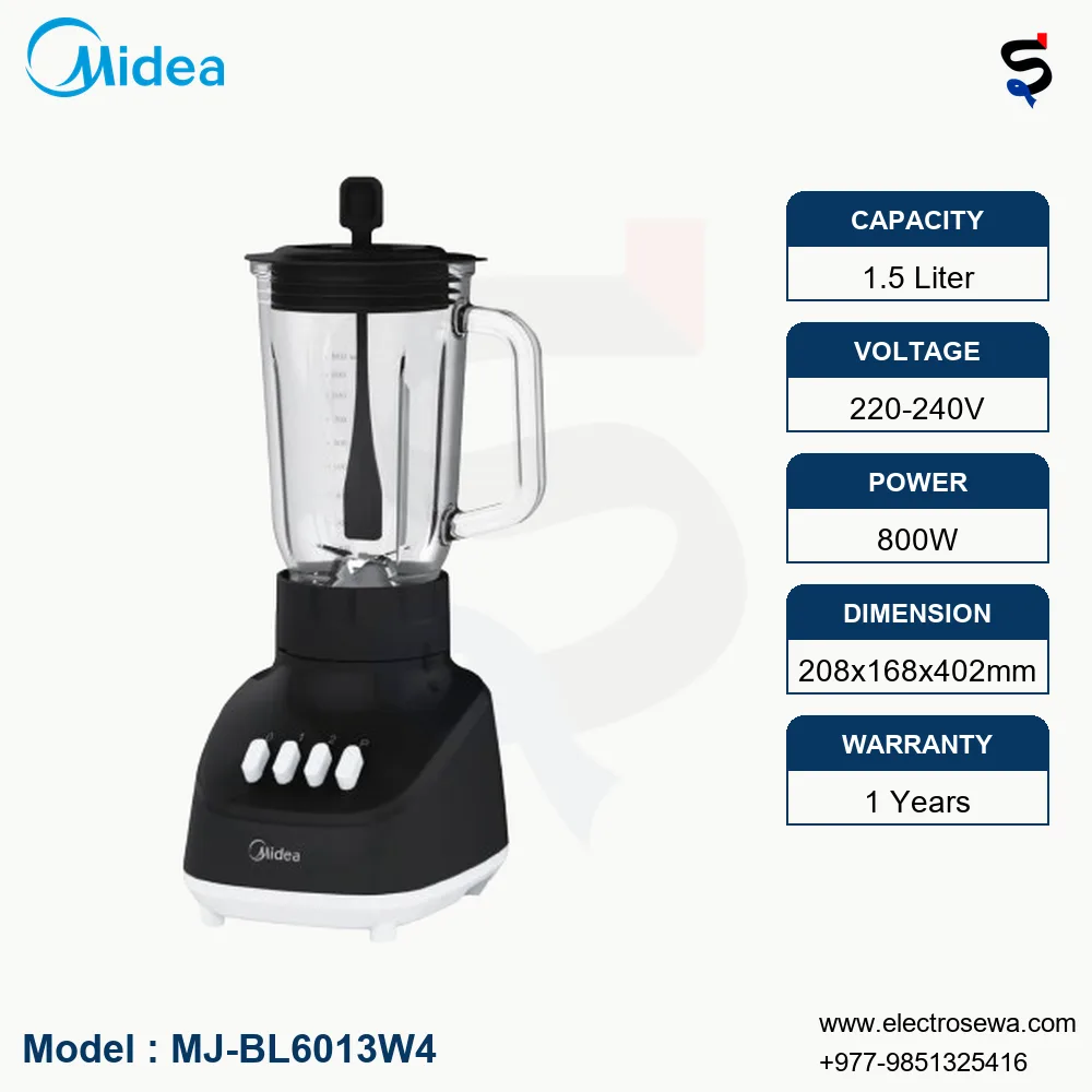 MIDEA MIXER GRINDER -1.5L (MJ-BL6013W4)